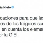 Peña Nieto “reacciona” tras caerse su versión histórica de Ayotzinapa