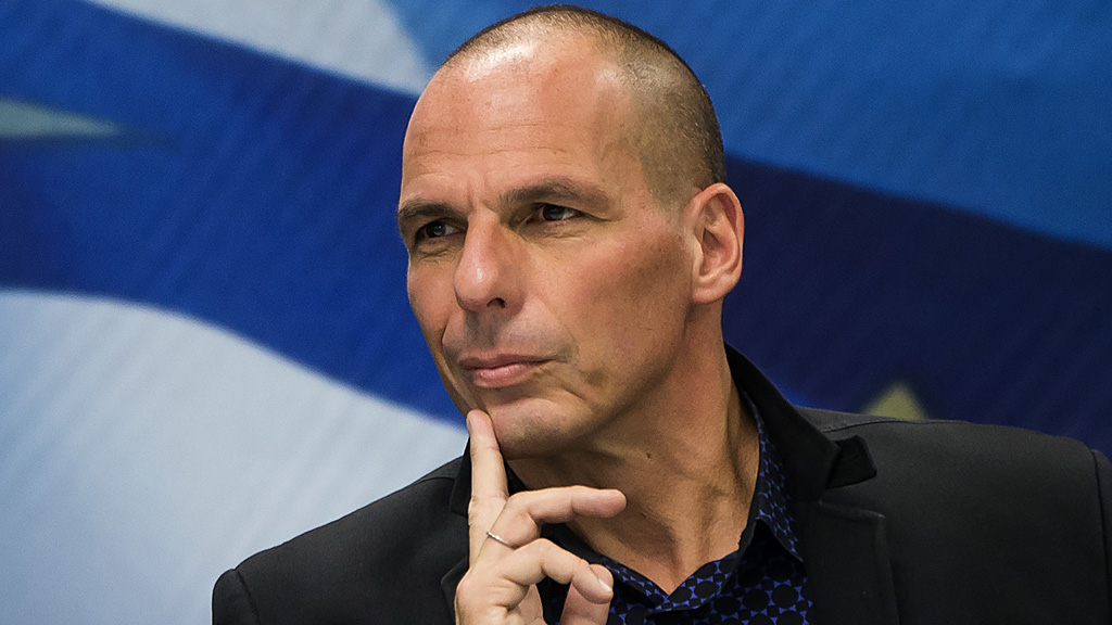 Newly appointed Greek Finance Minister  Yanis Varoufakis attends a hand over ceremony in  Athens, January 28, 2015. Greece's finance  minister on Wednesday Said have plans to meet  European Counterparts to find a deal Between the  country and Its creditors to replace the current  bailout Programme, stressing That One Could be  found without a & quot ; duel & quot; with  Europe REUTERS / Marko Djurica (GREECE - Tags:  POLITICS BUSINESS) - RTR4NAUV 