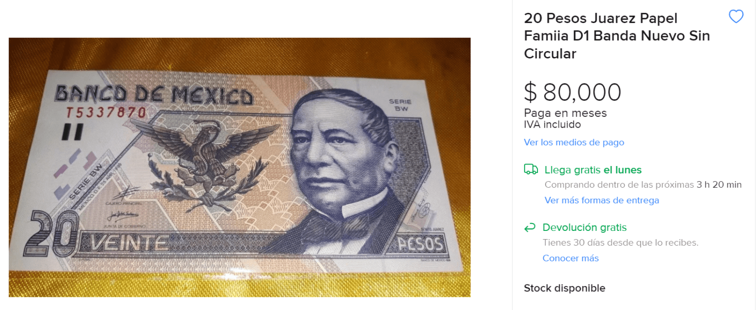 Billete De Pesos Con Imagen De Benito Ju Rez Vale Hasta Mil Pesos