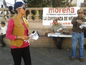 Morena Zacatecas en Defensa del petróleo.