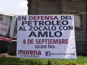 Morena Distrito Federal en Defensa del petróleo.