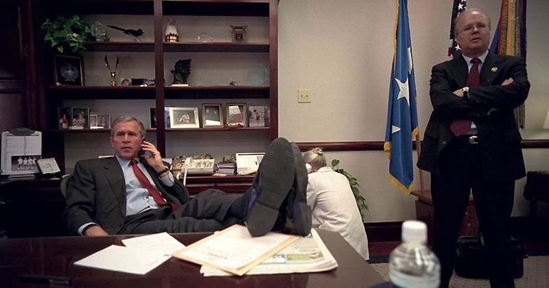 Fotos inéditas de George Bush reaccionando al 11 de septiembre