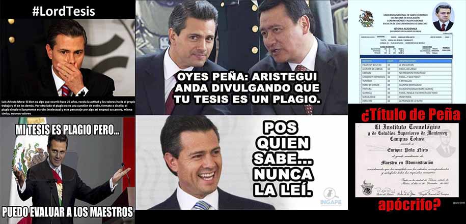 Peña Nieto plagió el 29% de su tesis y es criticado en Memes ...