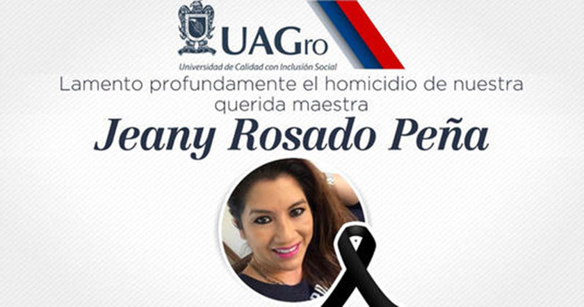 Asesinan a catedrática y su familia en Guerrero Jeany Rosado Peña