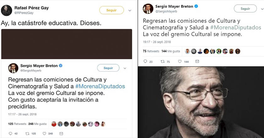 Rafael Pérez Gay, en ridículo por creerse tuit falso sobre Sergio Mayer