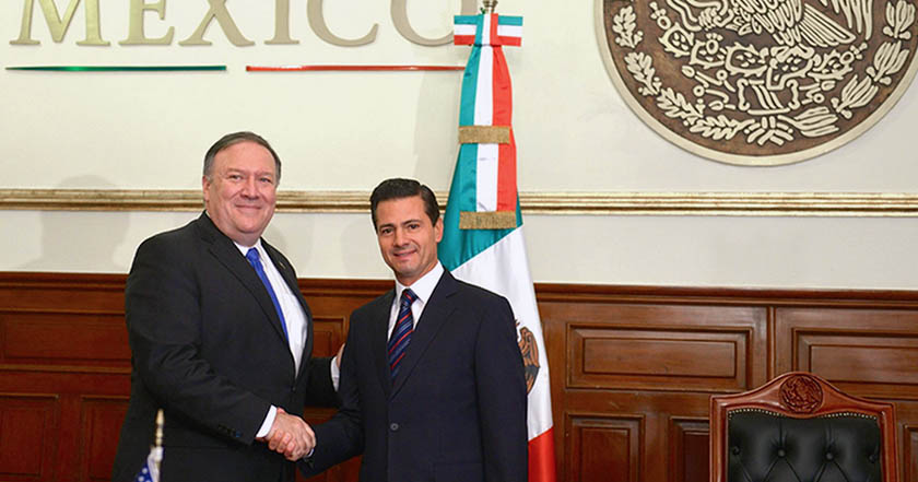Secretario de Estado Mike Pompeo visitará a Peña Nieto para decidir sobre Venezuela