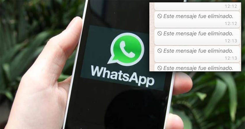 Se pueden ver mensajes eliminados de whatsapp