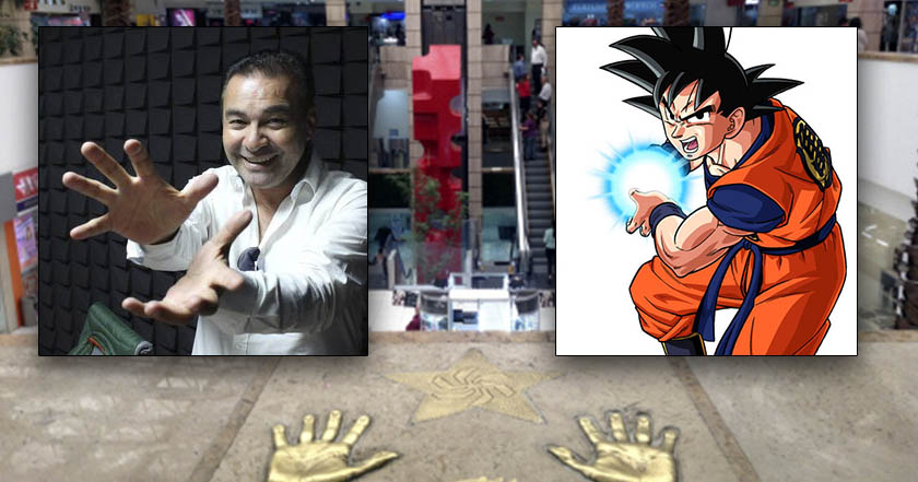 Mario Castañeda receives a star bowing in Dragon Ball Goku