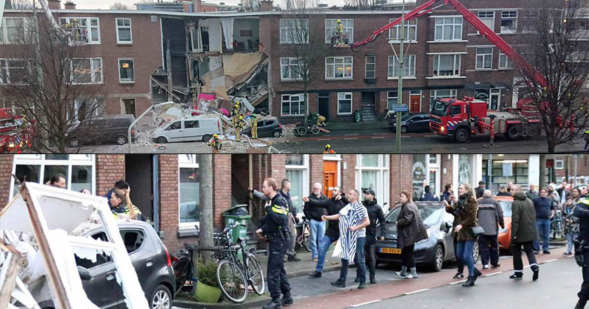 Explosión derrumba varios edificios en La Haya, Países Bajos (imágenes)