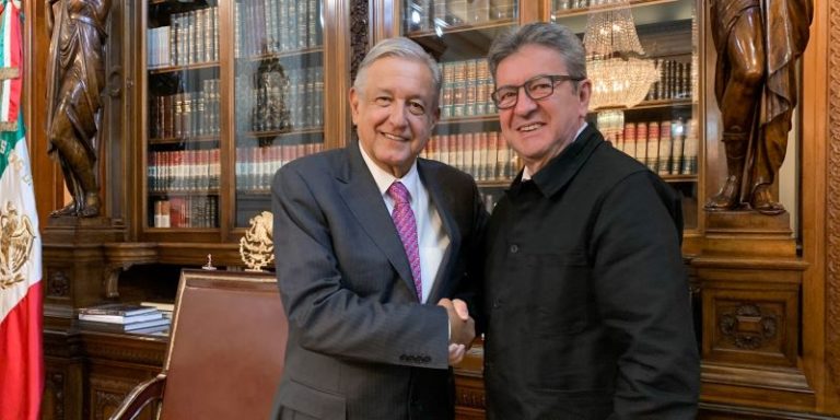 AMLO se reúne con el francés Jean-Luc Mélenchon