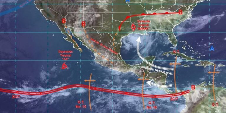 Lluvias por canal de baja presión afecta del noroeste al centro del país