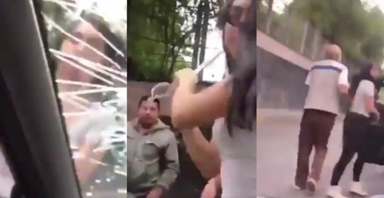 #LadyPiñata. Agrede a automovilista tras choque y se viraliza en redes