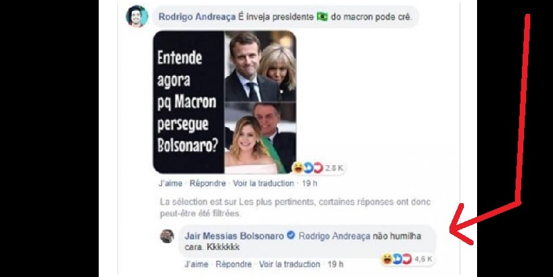 Bolsonaro agrede a Macron