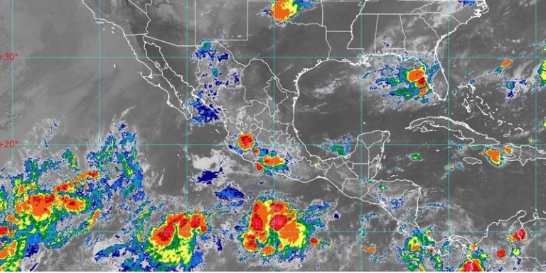 Lluvias México, imagen satélite