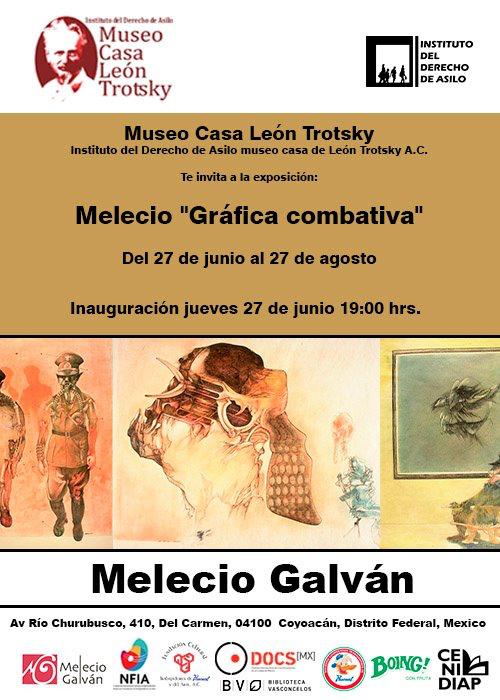 Gráfica Combativa, exhiben 78 piezas de Melecio Galván