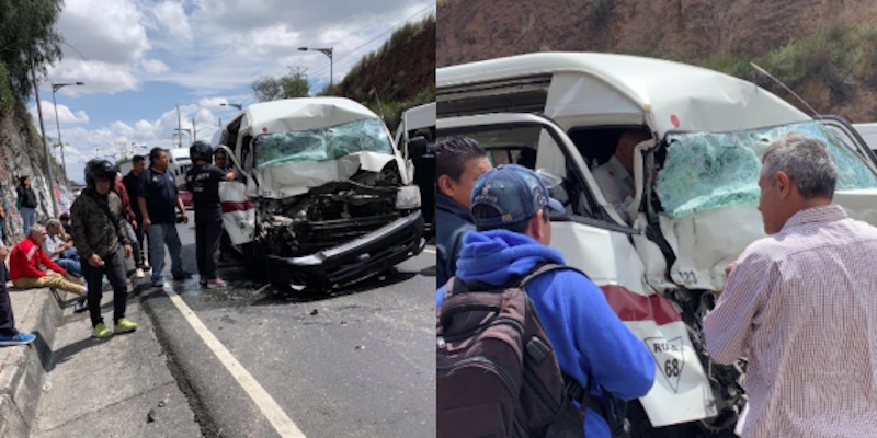 Al menos 10 pasajeros heridos tras choque en la México-Pachuca