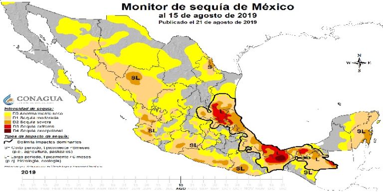 sequía en México, 2019