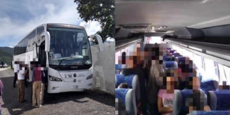 Rescatan a 98 migrantes abandonados dentro de autobuses en Veracruz