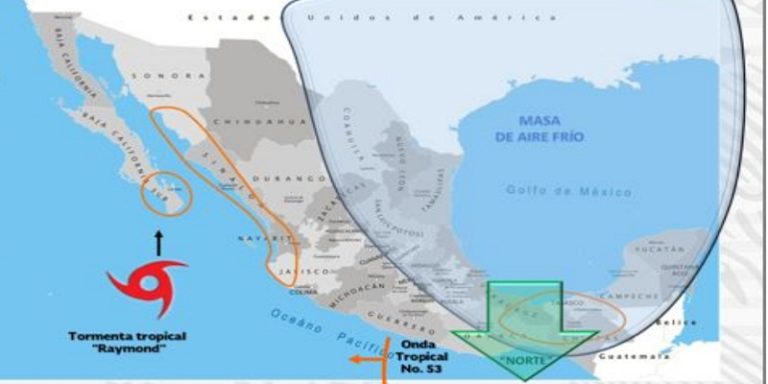 cielo nublado en gran parte de México