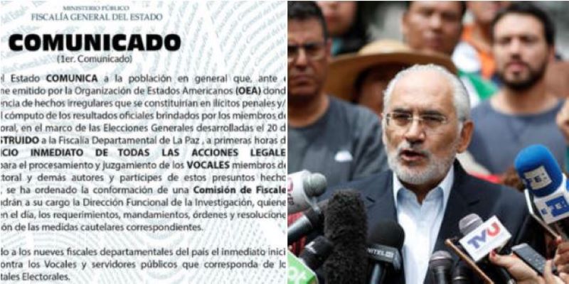Inician acción legal por fraude, oposición pide inhabilitar a Evo Morales