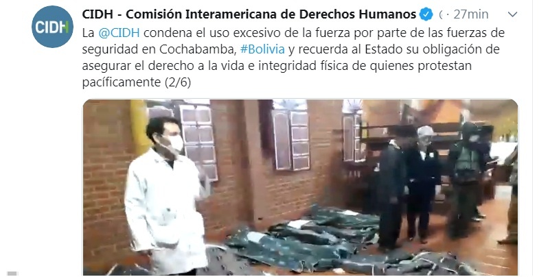Cochabamba, bajo represión golpista