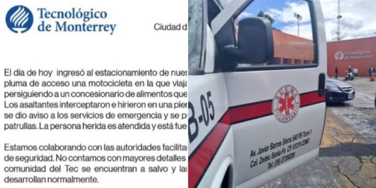 Balacera en Tec de Monterrey Santa Fe deja un herido