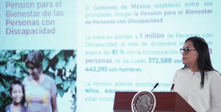 AMLO: Avance del 81% en apoyo para personas con discapacidad