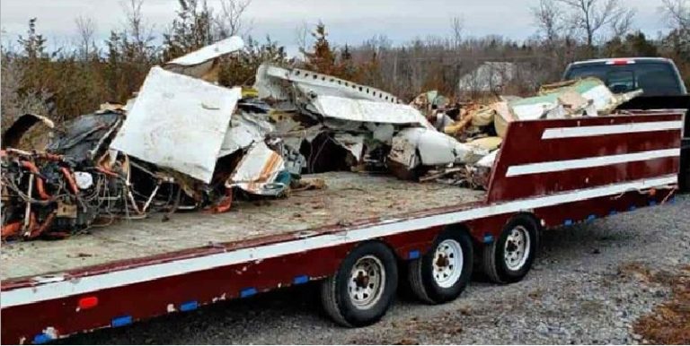 Avión accidentado en Dakota