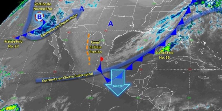 Prevén lluvias fuertes en Baja California y Norte en costas de Veracruz