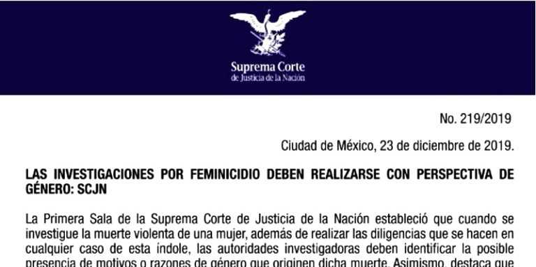 SCJN: perspectiva de género