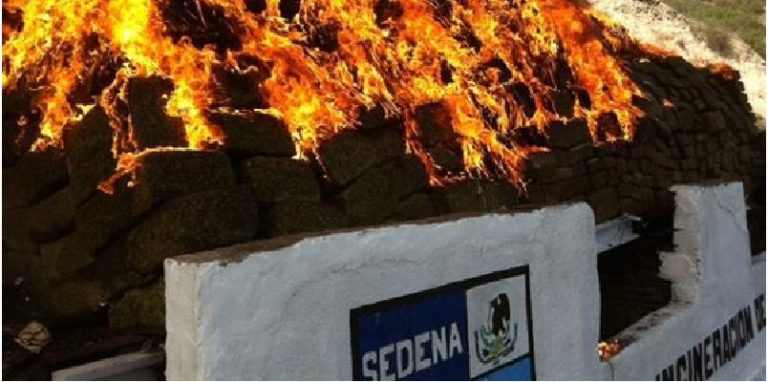 Sedena quema narcóticos