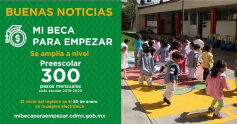 CDMX: Inicia registro para beca a niños y niñas de preescolar