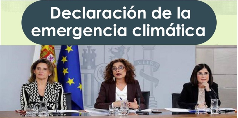 España declara emergencia climática y ambiental