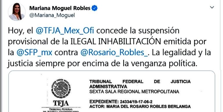 Rosario Robles gana un round