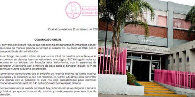 FUCAM informa a pacientes término de servicio gratuito