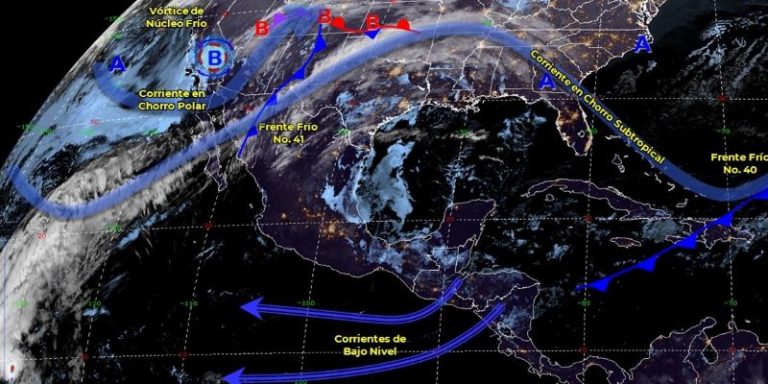 Frente frío al norte trae lluvias y calor en el resto del país