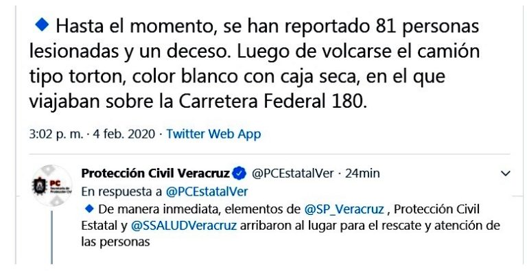 Migrantes, Veracruz, Protección civil
