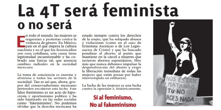 Feminista la 4a T, México 2020