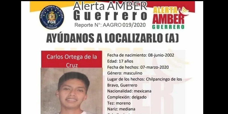 Ayotzinapa, alerta Amber por desaparición de hijo de vocero