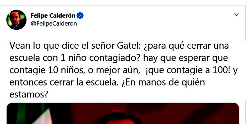 Felipe Calderón insiste en aterrorizar por Covid
