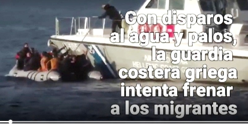 Guardacostas griegos atacan migrantes en el mar