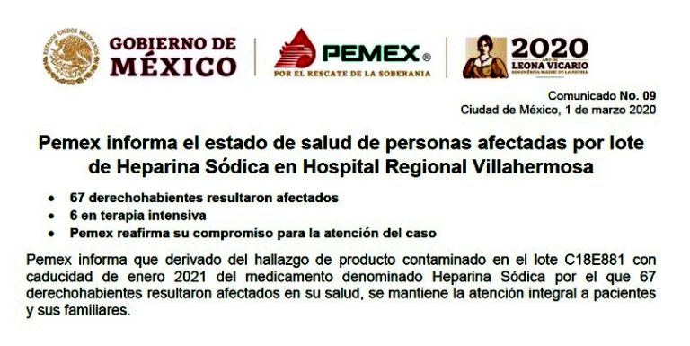Pemex informa