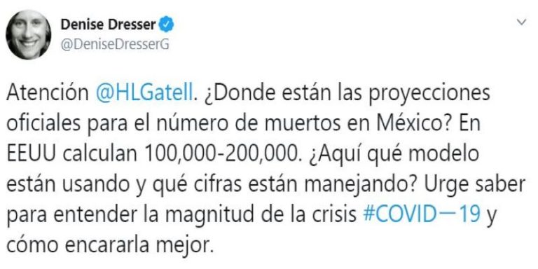 Reprueban a Dresser por especular con cifras de fallecimientos por Covid