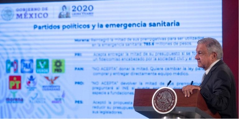 AMLO y quién es quién en aportaciones partidarias