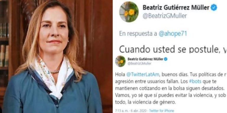 Beatriz Gutiérrez responde y pide a Twitter identificar bots