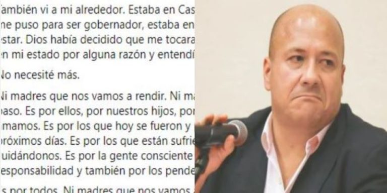 Alfaro: Por alguna razón, Dios decidió que gobernara durante pandemia
