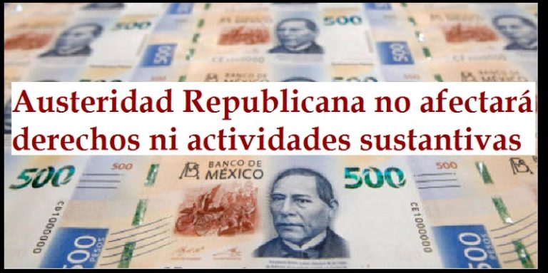 Austeridad republicana ante coronavirus
