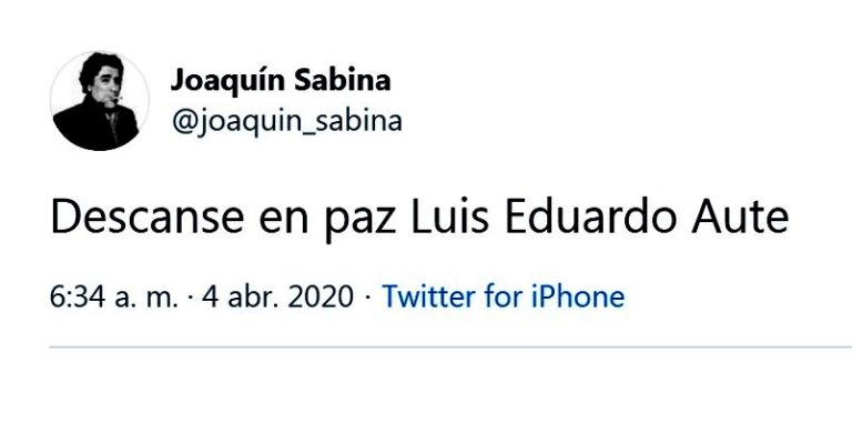Fallece Luis Eduardo Aute