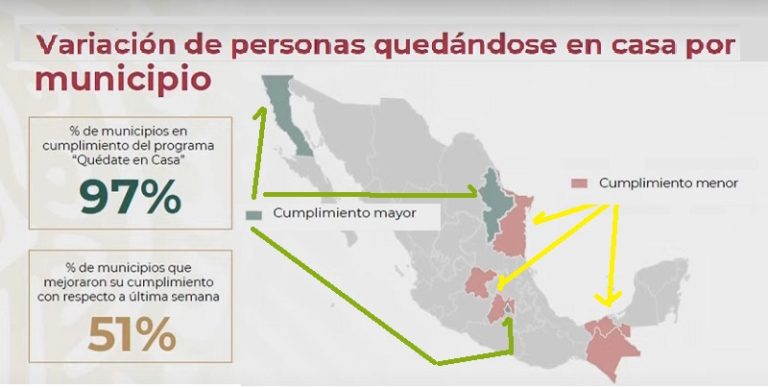 Mapa cumplimiento confinamiento