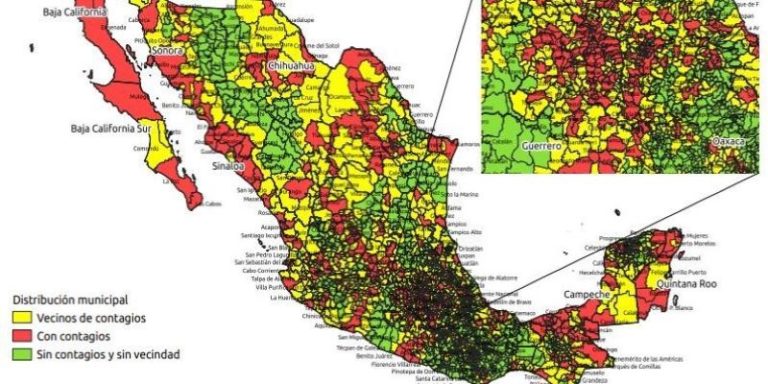 ¿Cuáles son los municipios afectados por Covid en México?